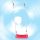 Red plastic swing - with 2.5 m PP rope
