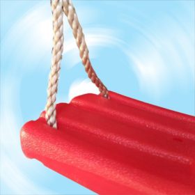 Red plastic swing - with 2.5 m PP rope