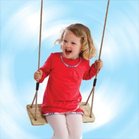 Rocking chair made of pine wood with PP rope - 1.85 m