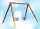 Two-seat swing with baby seat