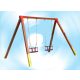 Two-seat swing with baby seat