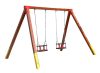 Two-seat swing with baby seat