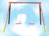 Two-seater swing with folding seats