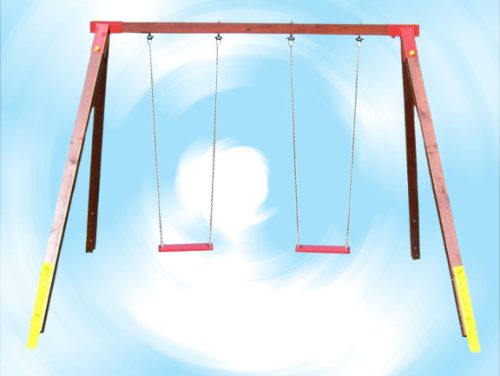 Two-seater swing with folding seats
