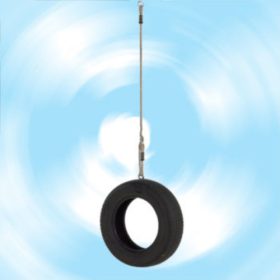 Vertical tire swing - with PH rope