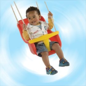 Two-part children's swing red-yellow