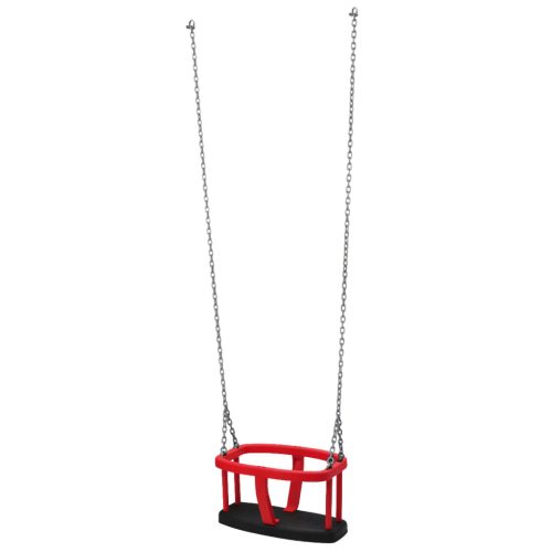 Public baby swing with chain