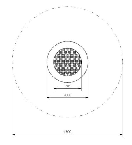 Trampoline - Playground recessed (2m)