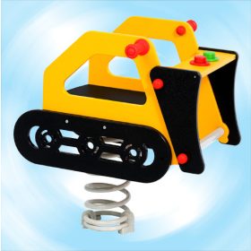 Bulldozer sit-in spring toy