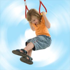 Köztéri acélbetétes forgó köteles tornászgyűrű