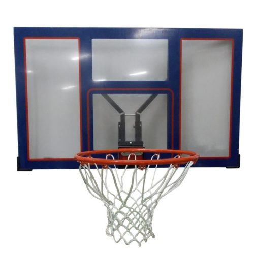 School basketball backboard with ring