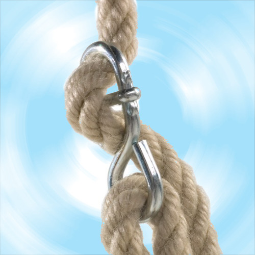 Gymnastics ring 25×145 mm - with PH rope - 2.5 m