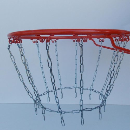 Galvanized chain for net basketball ring