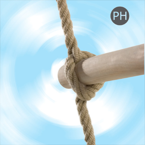 Kötéllétra fa fokkal, PH kötéllel – 2,5m