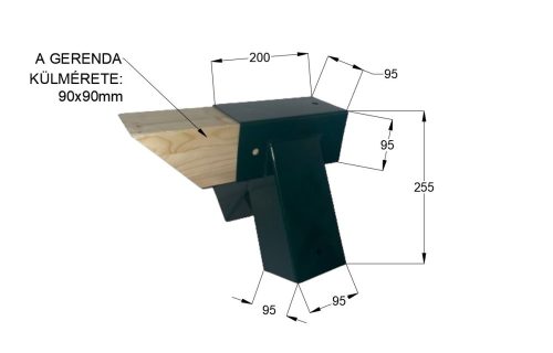 Metal corner element 90 degrees
