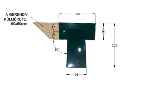 Metal corner element 90 degrees