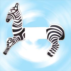 Zebra formájú felépítmény rugós játékhoz
